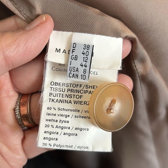 Marcona Angora & Wool Full Length Camel Coat - Picture 10 of 14